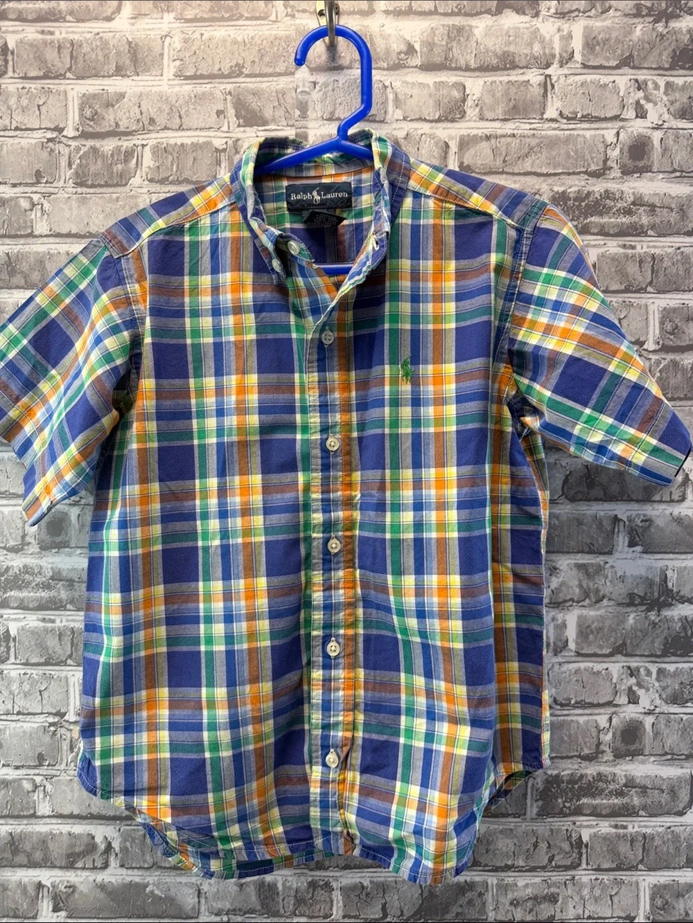 Ralph Lauren Multicolor Plaid Short-Sleeve Button-Down Shirt